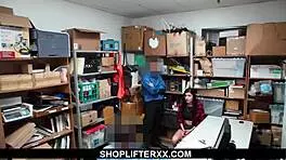 Shoplifter Slut Swallows Two Huge Cocks To Avoid Jail