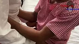 Amateur african students dive into passionate homemade sex with curvy ebony babe on bed