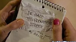 Glam milf seduced by specs lesbian teen 😍