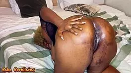 African thick baddie gets fucked hardcore by big black dick in full POV video.