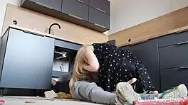 I shared a passionate moment with the plumber in my kitchen