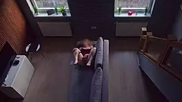 roommate caught me masturbating and i continue as he watches