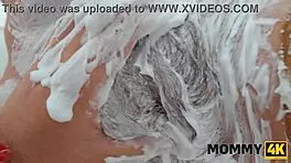 mommy4k mature brunette got so horny and fucked young 18+ dude at their first meeting in bathroom