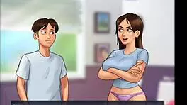 Stepmom and stepsis with huge boobs get fucked hard