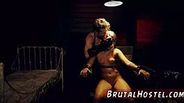 teen flashes tits and farts in bondage