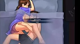 Stepmom and stepsis with huge boobs get fucked hard