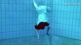 Piyavka Chehova Shows Big Bouncy Tits Underwater Intensely