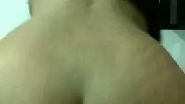 Homemade amateur reverse cowgirl with brunette bouncing on big cock