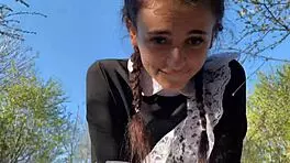 Fucking A Skinny Hottie In The Bushes