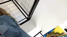 Blonde Teen Amateur Sucks and Fucks Like Crazy!