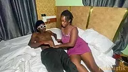 Oh man, I'm so horny - let's fuck this curvy ebony girl now they're gone for work.