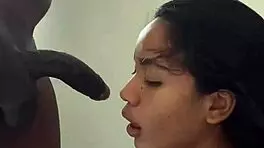 Amateur Couple Sucks Big Cock With Handjob And Ball Licking Every Inch