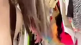 A teen 18+ with big tits explores her sexy pussy in this narrative