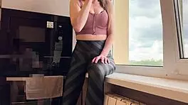 Milf gives young guy intense blowjob and hardcore sex in Russian amateur video with English subtitles