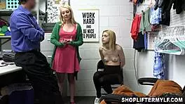 i got fucked by a weird pervert security officer aaliyah love and chloe cherry as a deal for shoplifting.