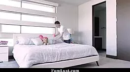 Cute Step Sister and Step Mom Threesome with Step Brother in Hardcore Group