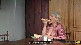 Milf Rides Boyfriend On Kitchen Table