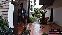 hey, this amateur teen 18+ couple travels and fucks in the thai mountains