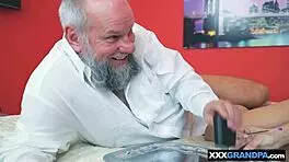 Old man licks pussy and fucks hot Latina teen 18+ Frida Sante in hardcore action