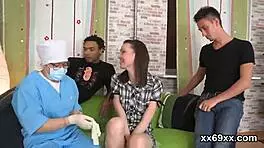 Stud Assists with Hymen Examination and Poking of Virgin Teen 18+