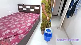 Komol's Husband Sneaks Up And Thrusts From Behind The Oil Applicator!