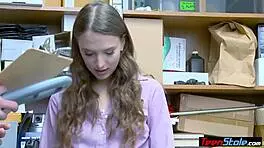 petite teen 18+ shoplifter fucked her way out of trouble in the store