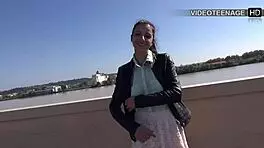 Does lovely Justine do her first anal casting?