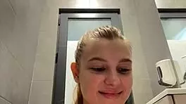 BBW With Natural Tits Fingering Pussy In Public!