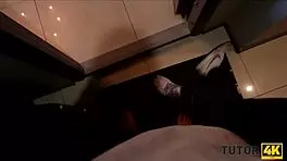 Tutor4k Guy Discovers Blonde Tutor's Sex Toys And Makes His Move