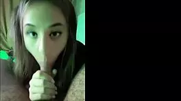 subtle tease as girl sucks dick on snapchat