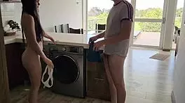 Amateurs sneaking around fucks 3 strangers