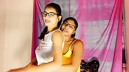 Blonde amateur enjoys first threesome with friends in doggystyle quickie