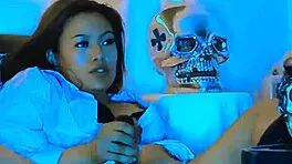 The Wonderful Blue Masturbates Live With Her Big Dildo For You