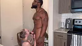 Client fucks trainer Breezy Bri with big black cock