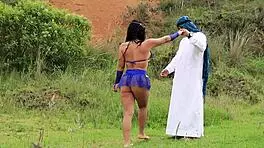 Egyptian Goddess Loves To Be Fucked By Big Cocks In The Desert!