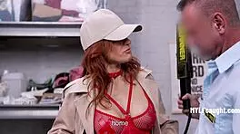 Security Guard Finds Elise London's Tits At Work!