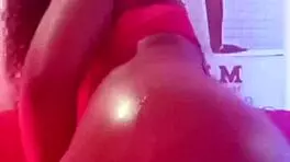 A sexy teen brunette Latina sensualizes for her fans in an ebony performance