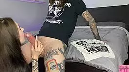 gerageyn - stepsister caught her stepbro jerking off with shes panties and decided to help