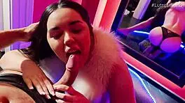 Chubby babe pov blowjob