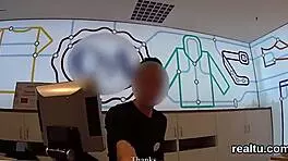 czech teen teased and drilled in store 😏