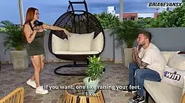 horny redhead photographer andrea castro spreads wet pussy for big cock