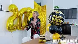 Stepmom Blows Glory Hole On New Years