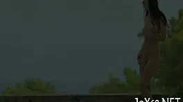 babe strips naked for intense solo dildo riding