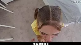 Stepdad Fucks Stepdaughter In Missionary And Makes Her Swallow His Load