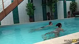 Hunt4k wild sex in private pool!