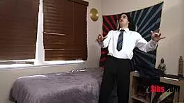 Stepsisters in uniform hex with pussy juice on halloween night.