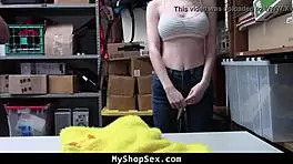 busty blonde teen gets fucked by cop after caught