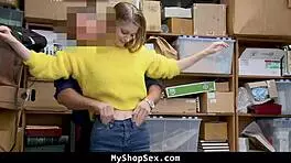 busty blonde teen gets fucked by cop after caught