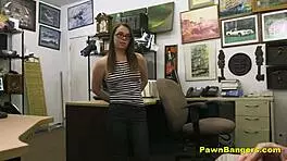 Nerdy Brunette Teen Sucks And Fucks For Cash
