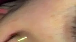 Sloppy POV blowjob closeup with wet pussy
